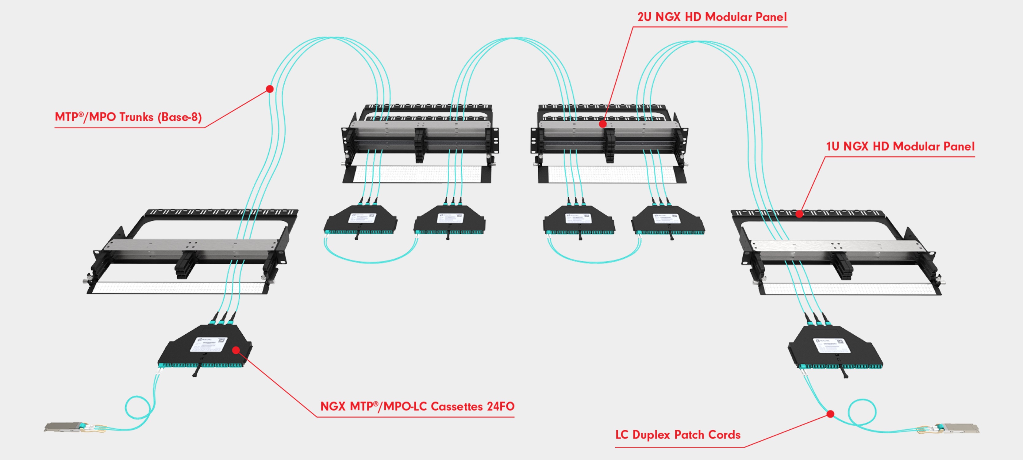 40G to 100G MPO-LC Duplex Networks