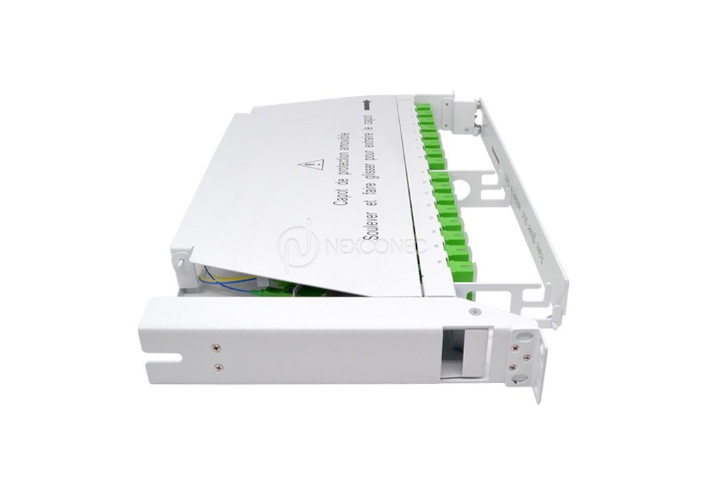 1U Fiber Optical Rotary Splitter Panel – SW02-000-xx