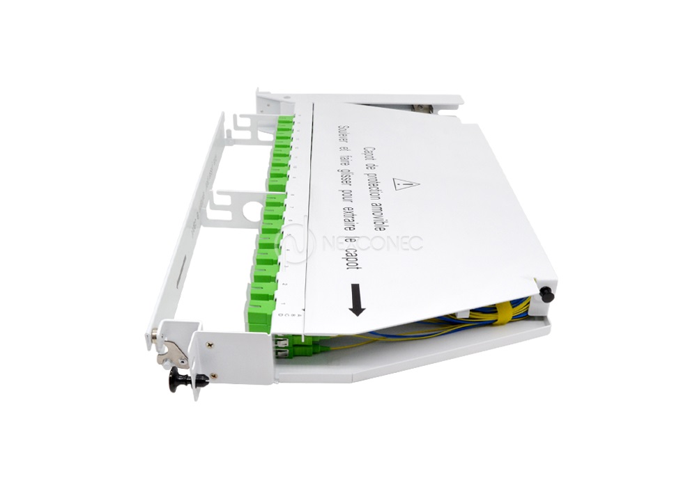 1U Fiber Optical Rotary Splitter Panel – SW02-000-xx